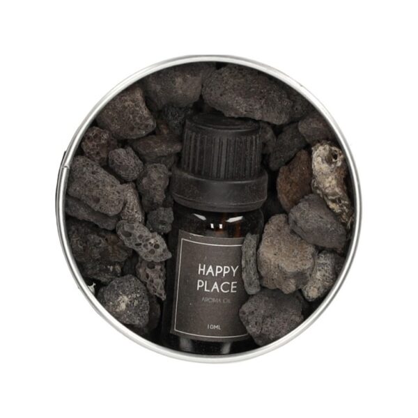 Lavastenen met Aroma Olie – Happy Place