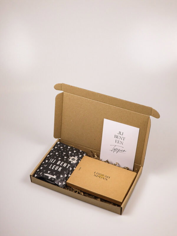 Brievenbus cadeau – Jij bent leuk body scrub & luffaspons