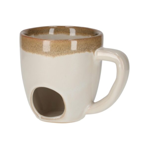 Fondue mok beige – Inclusief vorkjes Fondue mok beige – Inclusief vorkjes