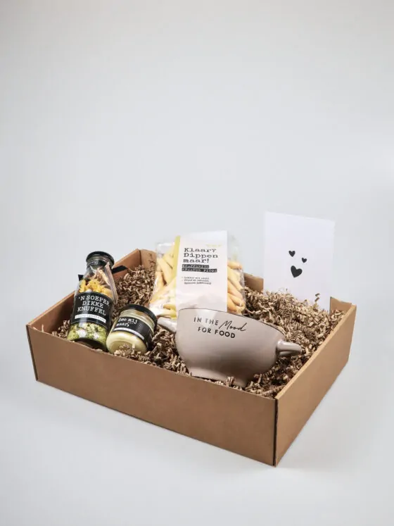 Cadeaupakket comfort food – soep, aioli, dipstokjes & kom Cadeaupakket comfort food – soep, aioli, dipstokjes & kom