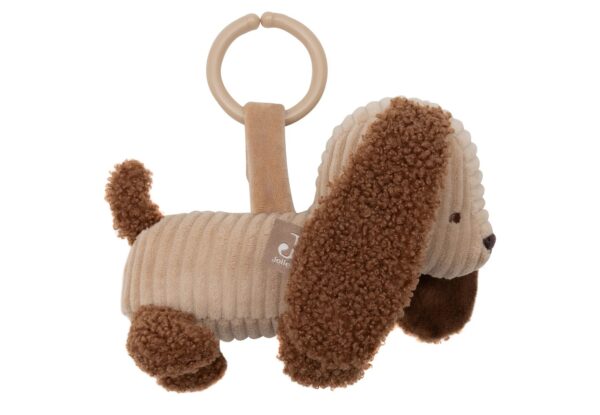 Jollein wagenhanger Diego hond – zacht knuffelvriendje voor onderweg