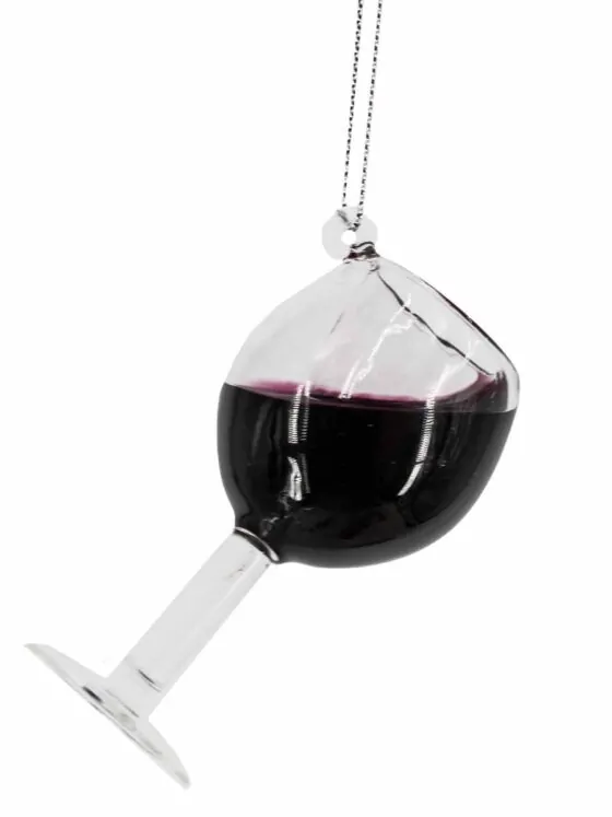 Glazen hanger - Wijnglas met Rode wijn