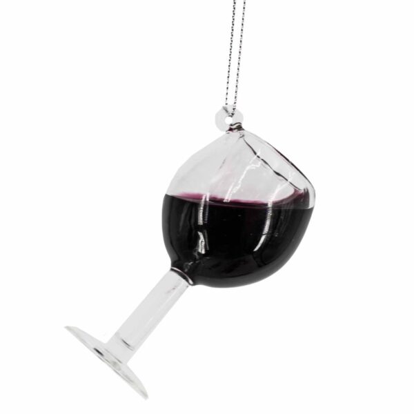 Glazen hanger - Wijnglas met Rode wijn