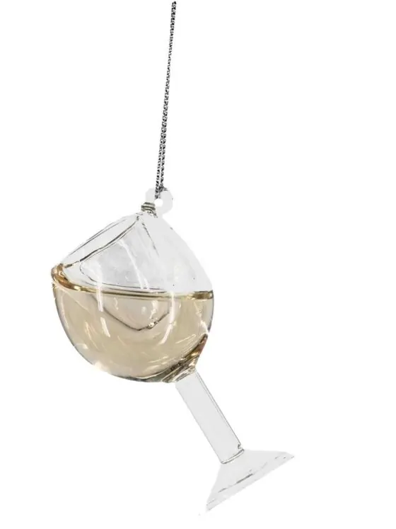 Glazen hanger – wijnglas met witte wijn Glazen hanger – wijnglas met witte wijn