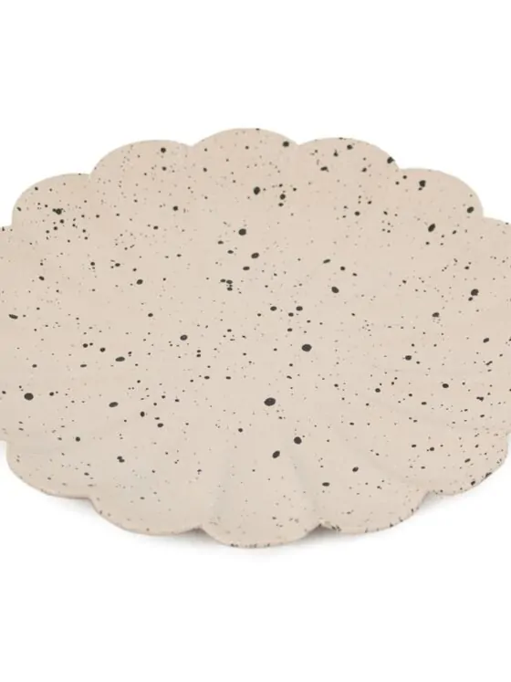 Metalen schaaltje dots - zand