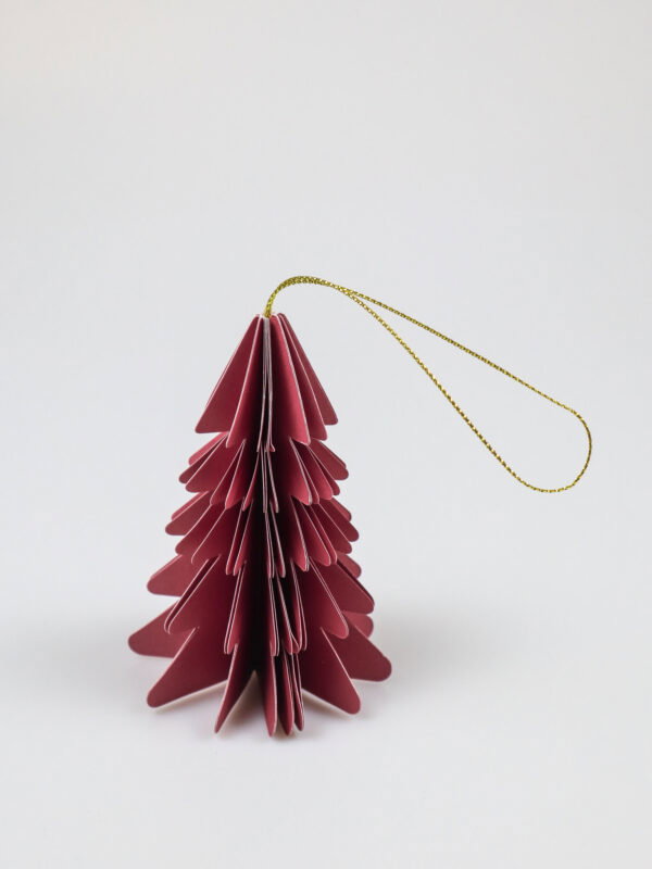 Kerstboom papier hangdecoratie – Rood Kerstboom papier hangdecoratie – Rood