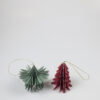 Kerstboom en ster papier hangdecoratie – Rood en blauw Kerstboom en ster papier hangdecoratie – Rood en blauw