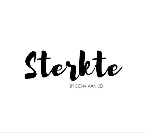 Ansichtkaart - Sterkte ik denk aan je