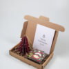 Brievenbuscadeau kerst met melkchocolade kerstman en papieren ornament Brievenbuscadeau kerst met melkchocolade kerstman en papieren ornament
