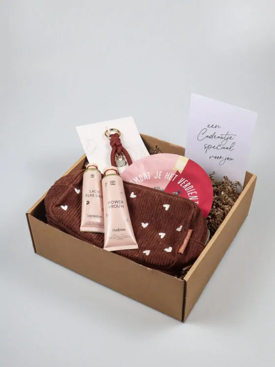 cadeaupakket, etui, handcreme, masker, bag-1 Verwenpakket vrouwen etui & verzorging