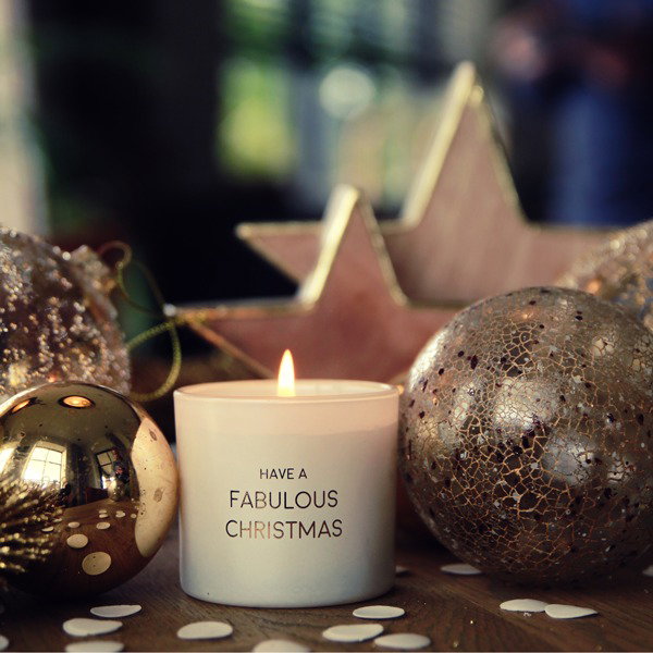 Geurkaars wens armband - Winter wood – Have a fabulous Christmas