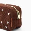 Etui opbergtasje hartjes - Chocolate
