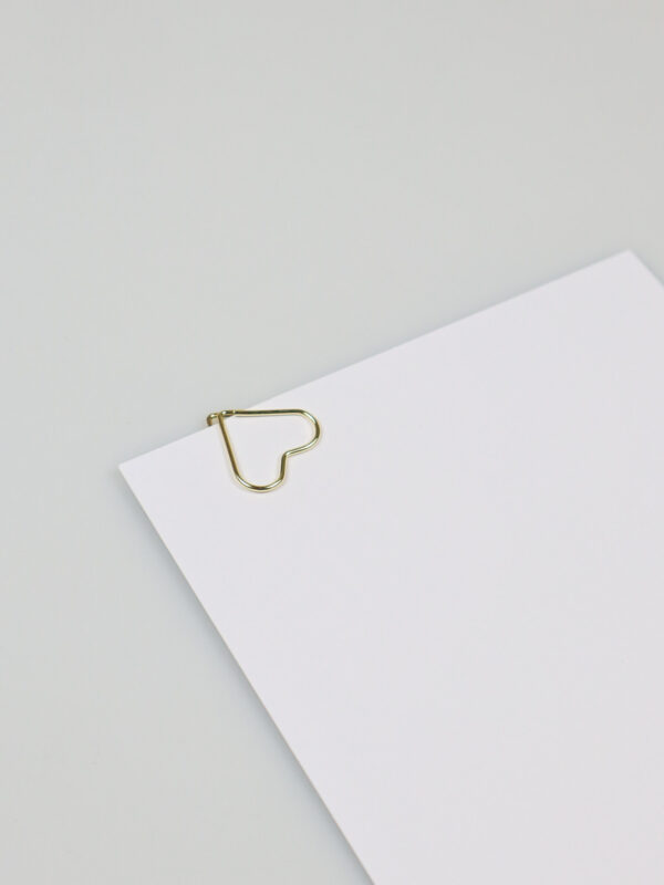 Paperclips gouden hartvorm – Set van 3 stuks Paperclips gouden hartvorm – Set van 3 stuks