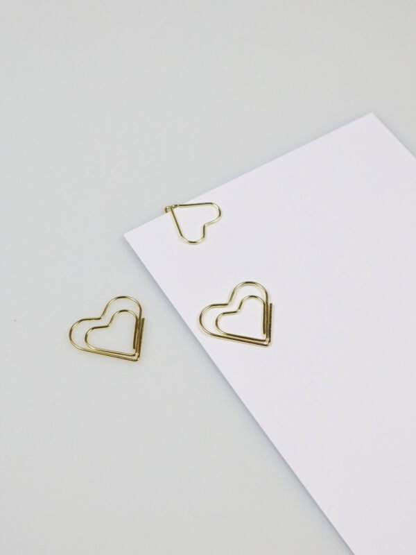 Paperclips gouden hartvorm – Set van 3 stuks Paperclips gouden hartvorm – Set van 3 stuks