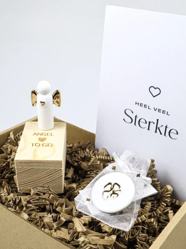 Cadeaupakket Sterkte – Räder Engel to Go & Geluksmunt Klavertje Vier Cadeaupakket Sterkte – Räder Engel to Go & Geluksmunt Klavertje Vier
