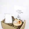 Cadeaupakket nieuw huis – Räder kandelaar huisje en 5 kaarsjes