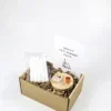 Cadeaupakket nieuw huis – Räder kandelaar huisje en 5 kaarsjes