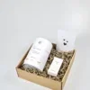 Cadeaupakket warm hugs – Kaarsenzand giftbox en lucifers