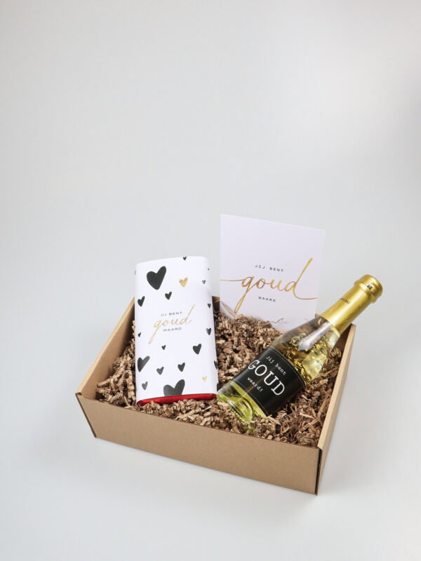 Cadeaupakket jij bent goud waard – Secco & Tony’s Chocolonely
