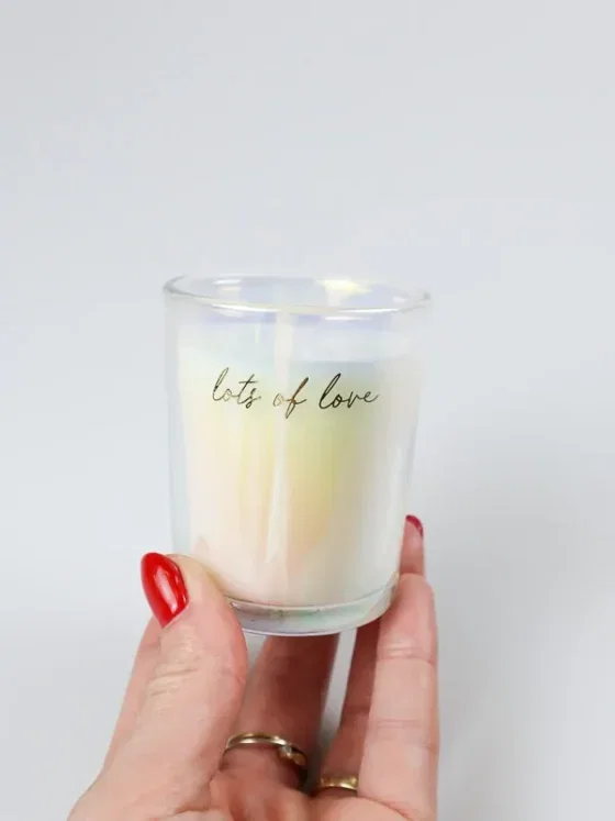 Geurkaars glas Zusss - Lots of love