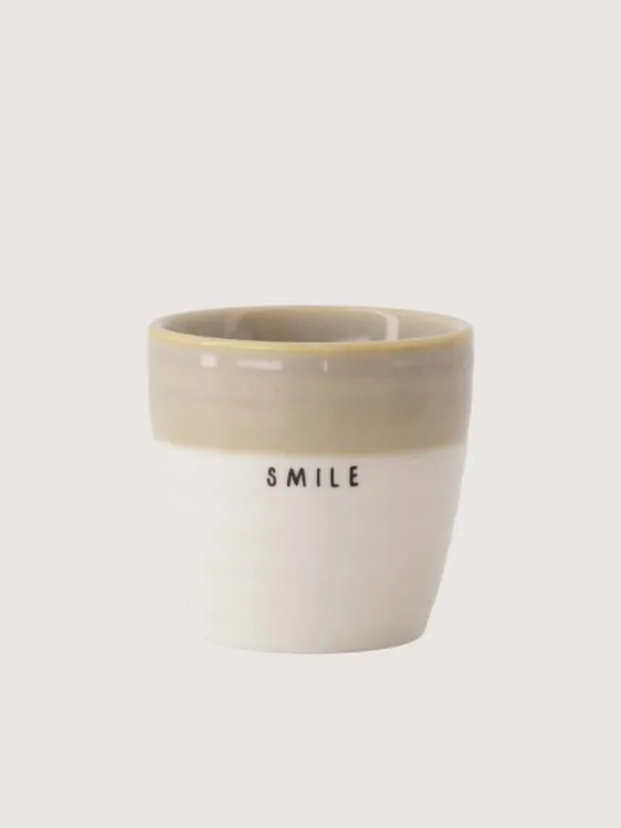 Zusss Espressomok Smile - Wit/Zand