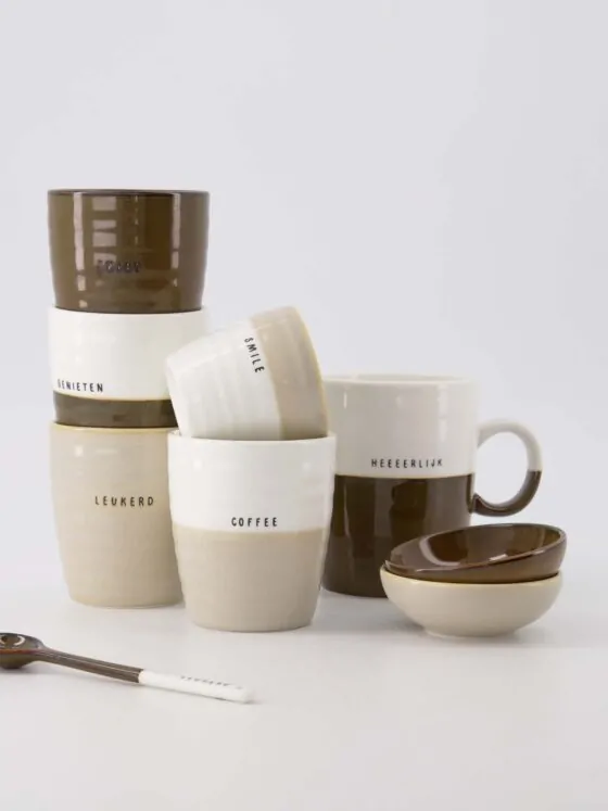 Zusss koffiemok Coffee - Wit/Zand