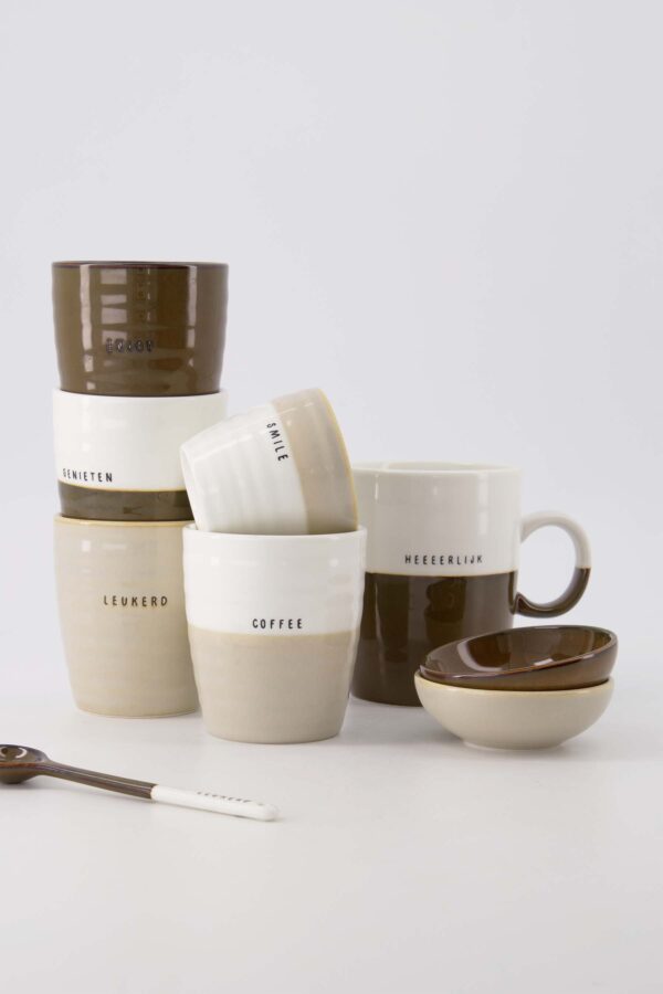 Zusss koffiemok Coffee - Wit/Zand