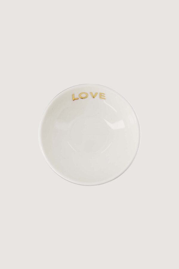 Zusss dipschaaltje - Love wit/goud Zusss dipschaaltje - Love wit/goud