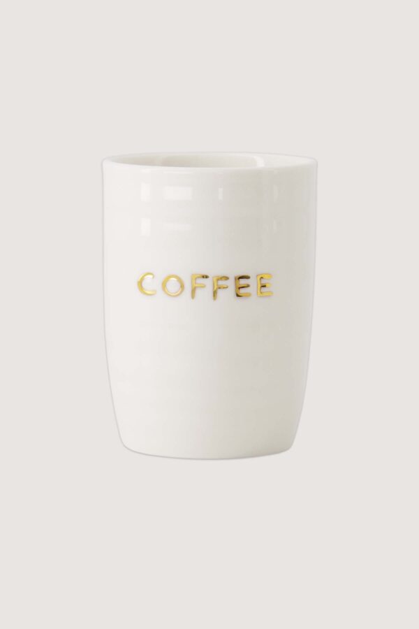 Zusss koffiemok - coffee wit/goud