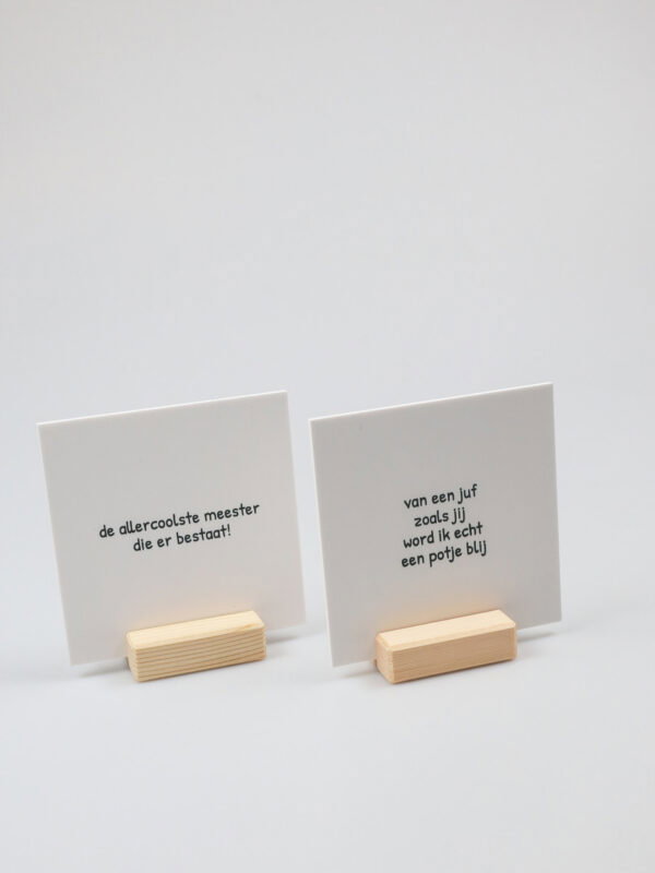 Quote blockie juf cadeau - Van een juf zoals jij word ik blij Quote blockie juf cadeau - Van een juf zoals jij word ik blij