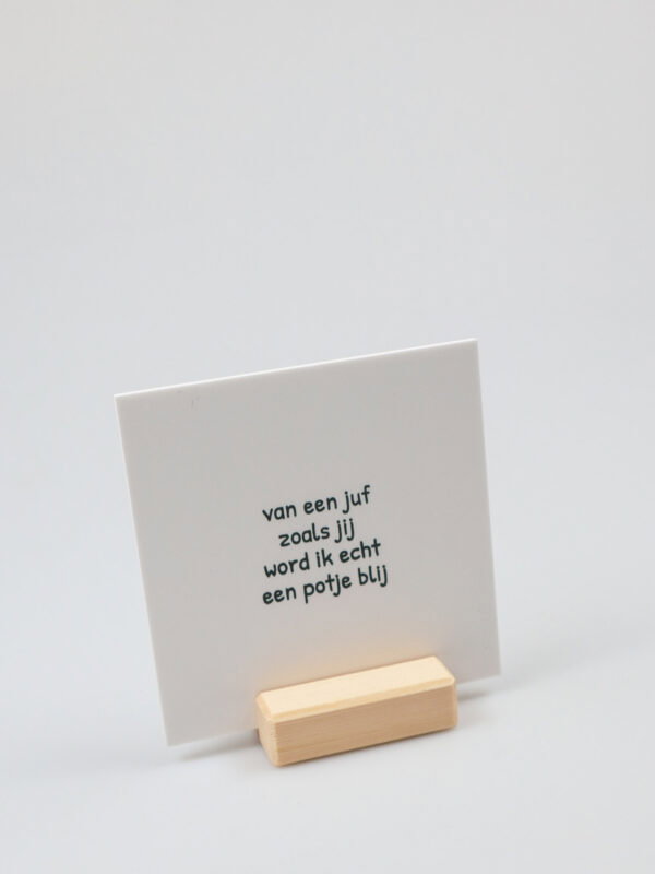 Blockie juf cadeaus-2 Quote blockie juf cadeau - Van een juf zoals jij word ik blij