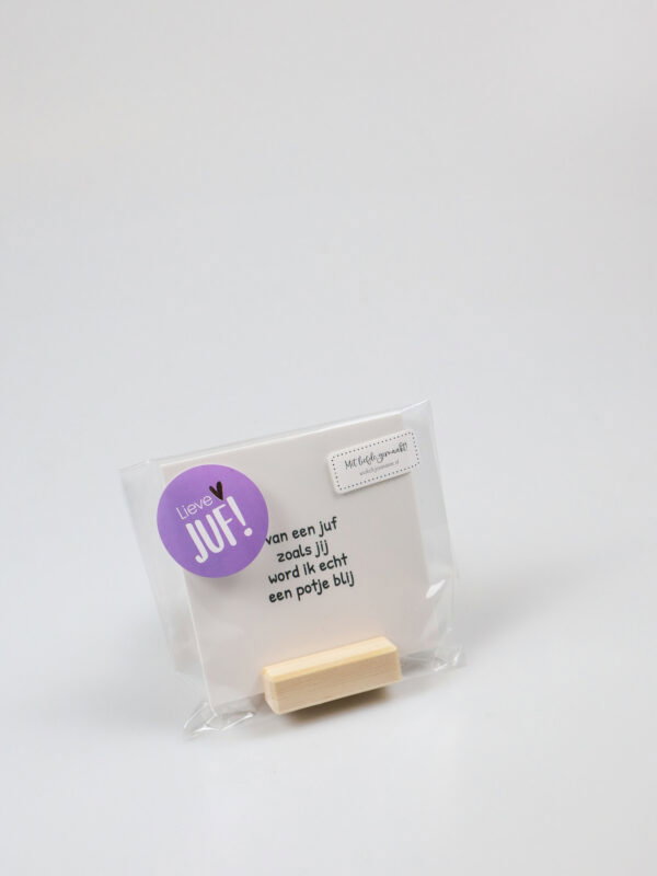 Blockie juf cadeaus-4 Quote blockie juf cadeau - Van een juf zoals jij word ik blij