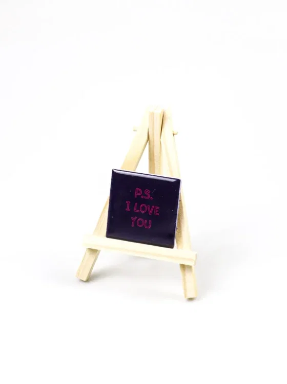 Magneet tegeltje - I love you (Excl. houten ezel)