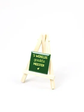 Magneet tegeltje – ’s Werelds Goedste Meester (Excl. houten ezel)