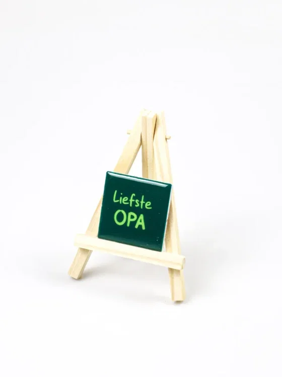 Magneet tegeltje - Liefste opa (Excl. houten ezel)