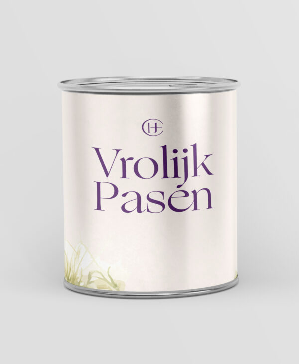Blikje snoep – Vrolijk Pasen met haas Blikje snoep – Vrolijk Pasen met haas