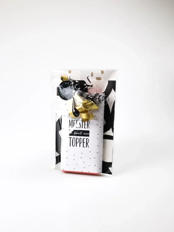 Tony Chocolonely chocoladereep cadeautje - Meester je bent een topper