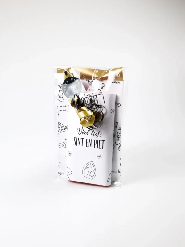 Tony Chocolonely chocoladereep cadeautje - Veel Liefs Sint & Piet Tony Chocolonely chocoladereep cadeautje - Veel Liefs Sint & Piet