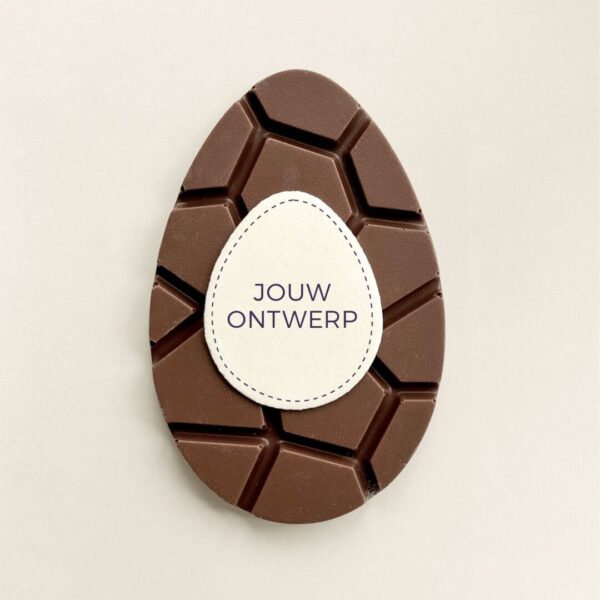 Chocolade paasei melk - In verzenddoos | Eigen logo Chocolade paasei melk - In verzenddoos | Eigen logo