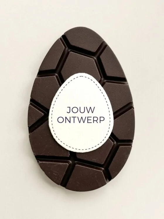 Chocolade paasei puur eigen logo - luxe geschenkdoos