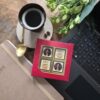 Chocoladeblokjes eigen logo - geschenkdoos 4 stuks Chocoladeblokjes eigen logo - geschenkdoos 4 stuks