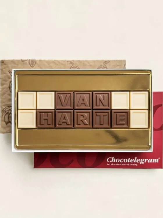 ChocoTelegram Van harte - Geschenkdoos ChocoTelegram Van harte - Geschenkdoos