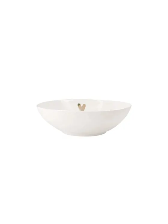 Zusss schaaltje hartje - wit/goud