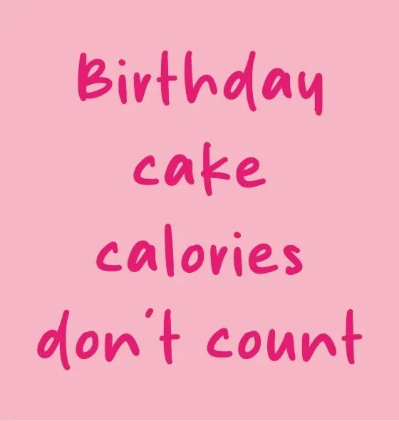 Magneettegeltje - Birthday cake calories
