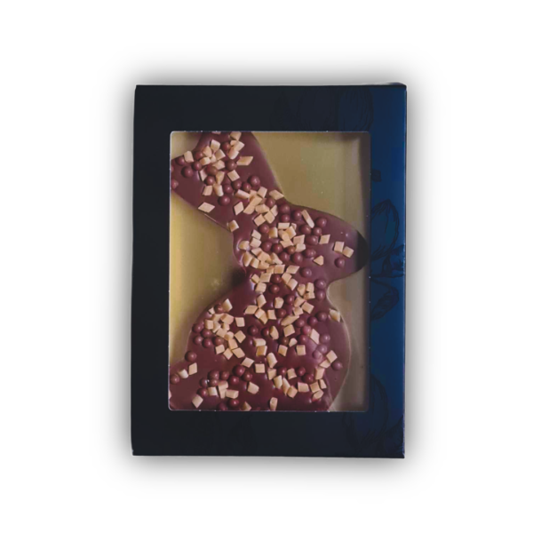 Chocolade paashaas met karamel - melk in geschenkdoos