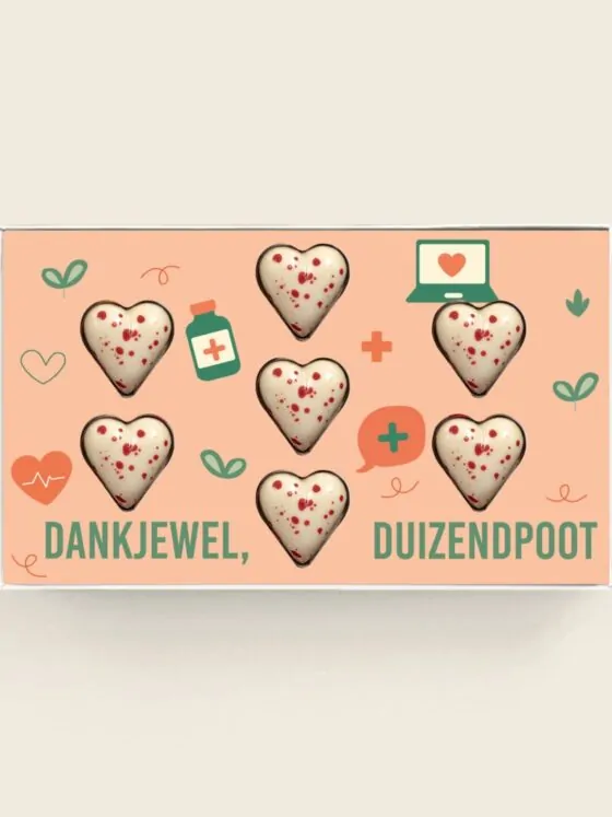Gevulde chocolade Dankjewel duizendpoot - Geschenkdoos