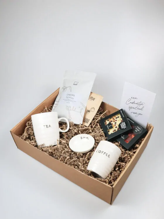 Cadeaupakket Zusss met koffie, thee en chocolade