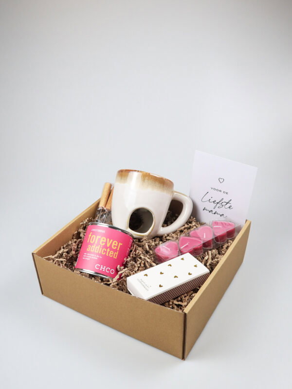 Cadeaupakket liefste mama met chocoladefondue Cadeaupakket liefste mama met chocoladefondue