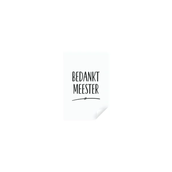 bedankt voor je helpende hand