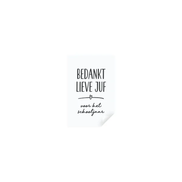 Sticker - Bedankt lieve Juf voor het schooljaar